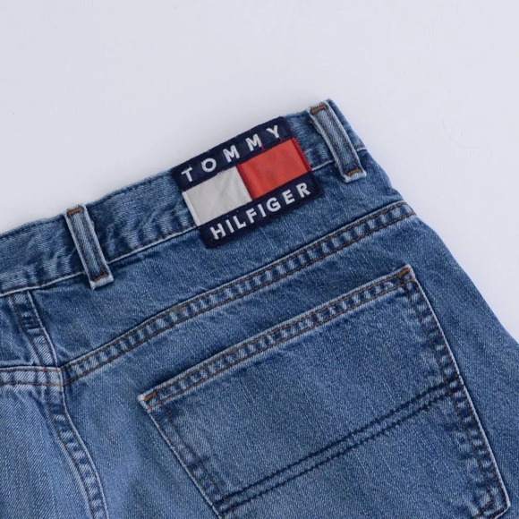 Tommy Hilfiger Vintage 90's Y2K Wide Leg Jeans ~Blue ~36/30 - Picture 4 of 16